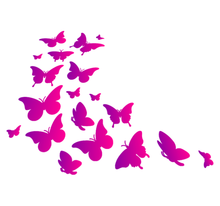 Tapis vinyle animal papillon de fenêtre - TenStickers