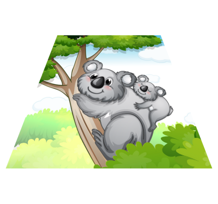 Tapis vinyle animal maman et bébé koala - TenStickers