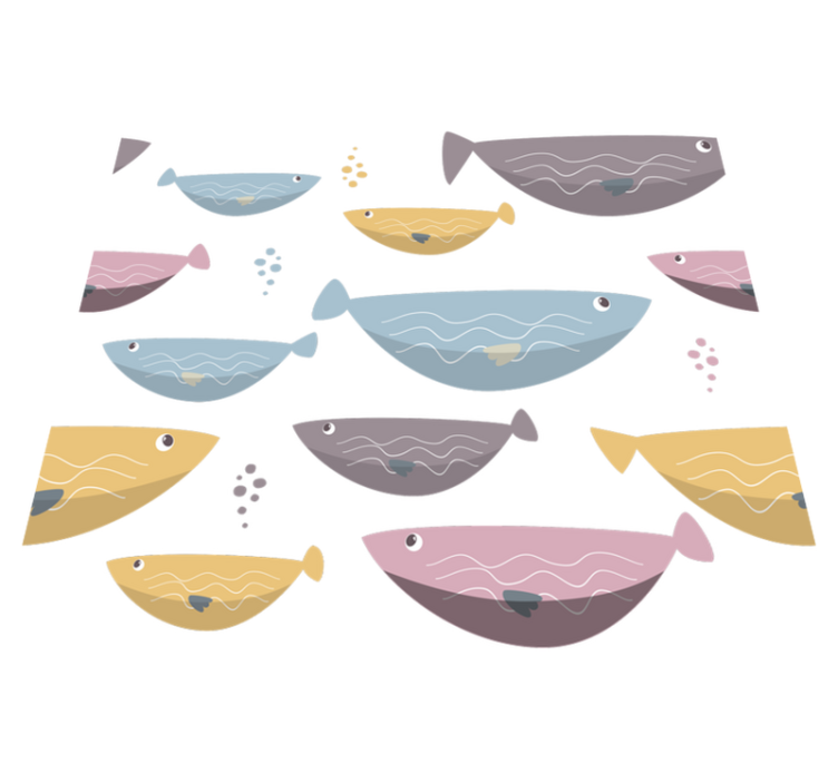 Tapis vinyle animal poissons colorés pour enfants - TenStickers