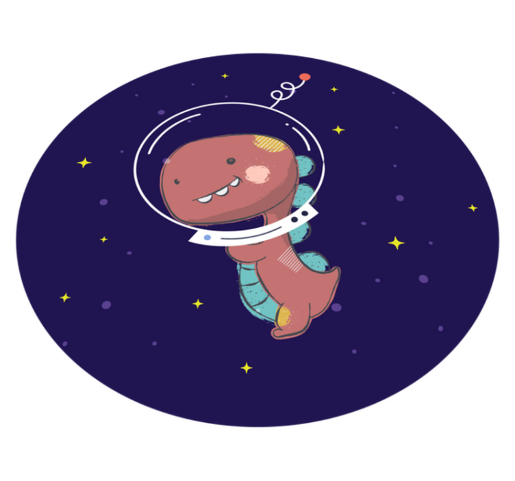 Tapis vinyle animal t-rex spatial - TenStickers