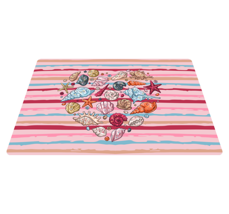 Tapis vinyle animal amour de la mer - TenStickers