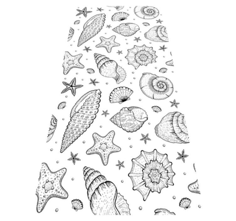 Tapis vinyle animal vie marine et coquillages - TenStickers