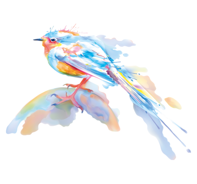 Tapis vinyle animal Éclaboussure d'oiseau - TenStickers