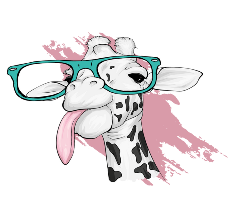 Tapis vinyle animal giraffe Éclaboussure - TenStickers