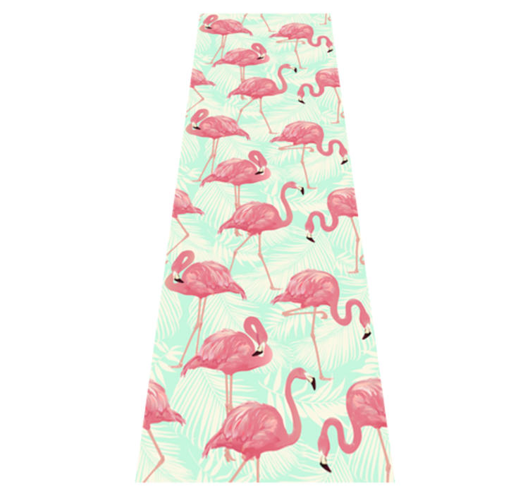Tapis vinyle animal flamants roses dessinés - TenStickers