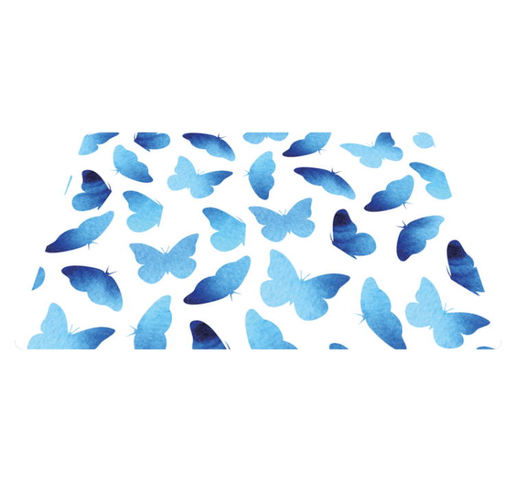 Tapis vinyle animal papillons peints - TenStickers