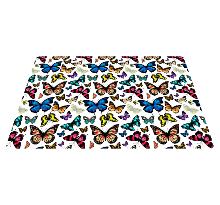 Tapis vinyle animal papillons beaux et colorés - TenStickers