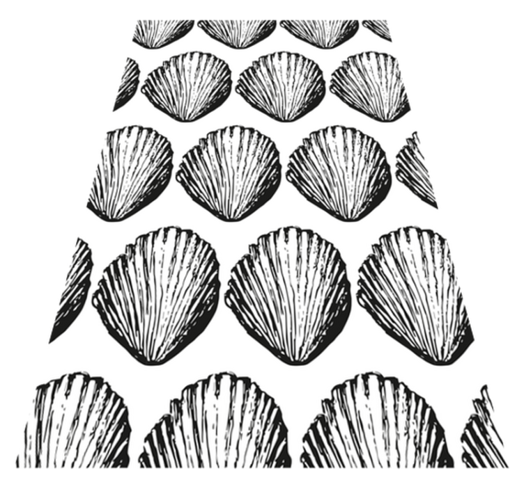 Tapis vinyle animal motif rétro coquillage - TenStickers