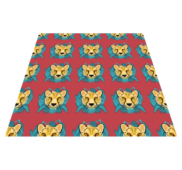 Tapis vinyle animal motif léopard oriental - TenStickers