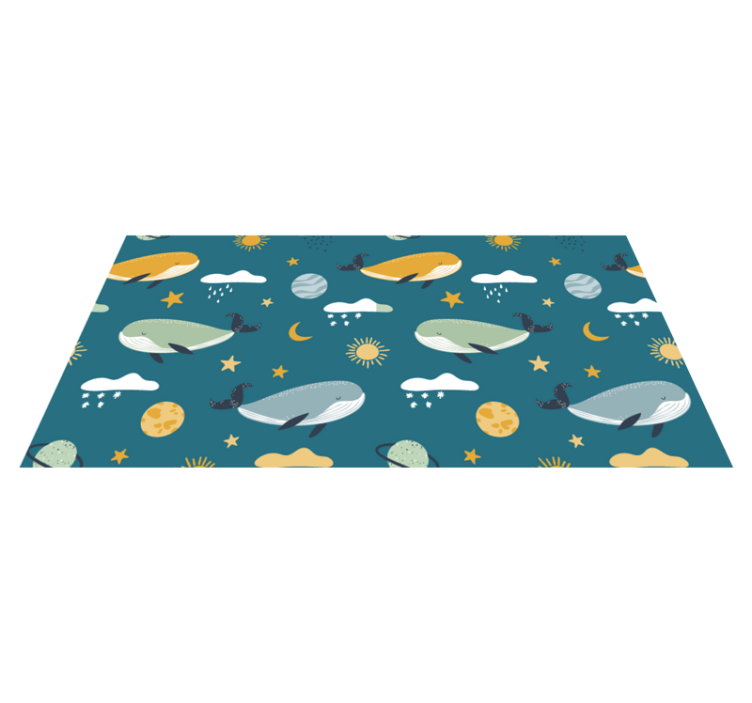 Tapis vinyle animal motif baleine tendance - TenStickers