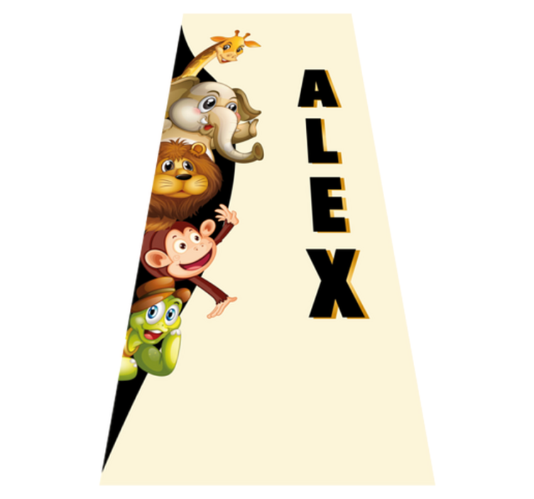 Tapis vinyle animal 3d animaux mignons - TenStickers