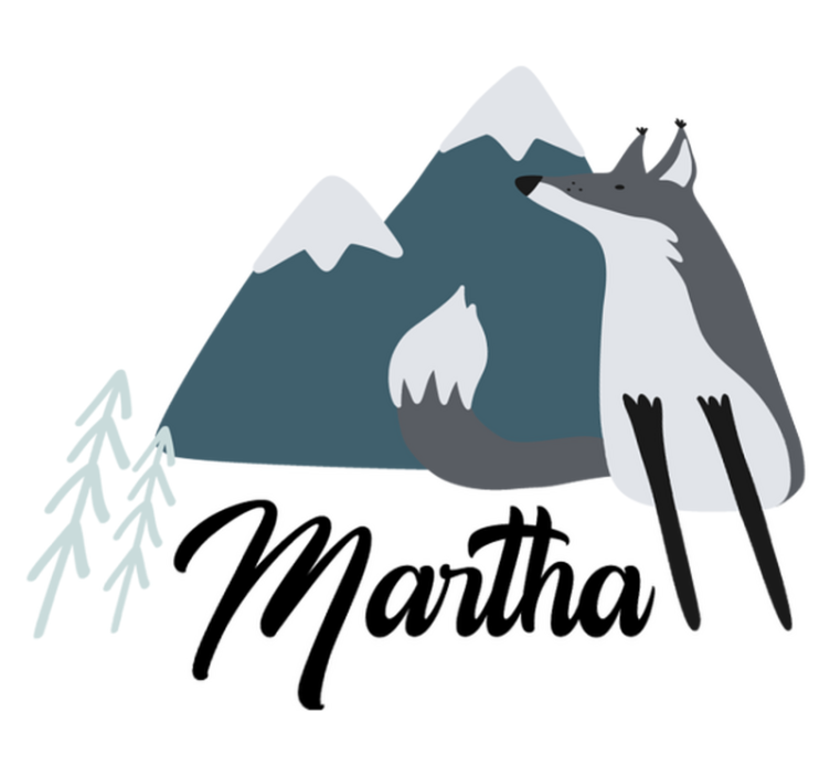 Tapis vinyle animal renard des neiges personnalisé - TenStickers