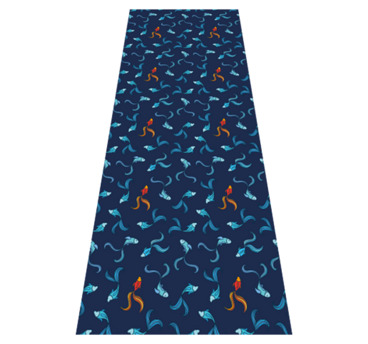 Tapis vinyle animal un poisson orange sur mille - TenStickers