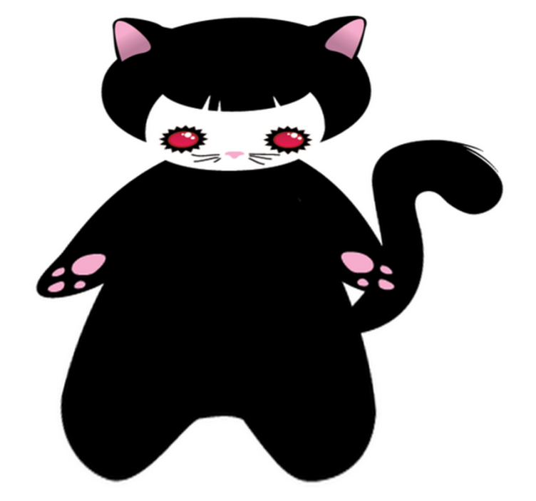 Tapis vinyle animal chaton monstre - TenStickers