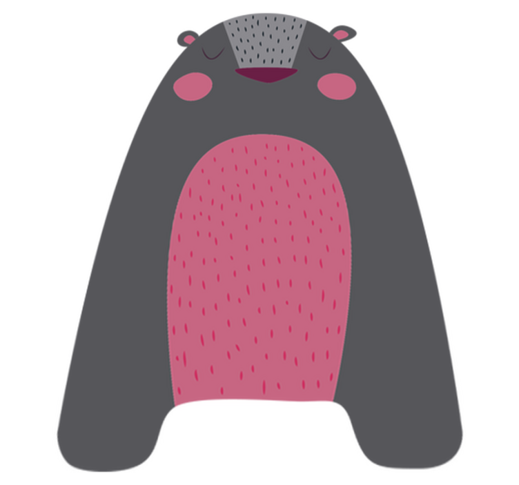 Tapis vinyle animal ours gris pour enfants - TenStickers