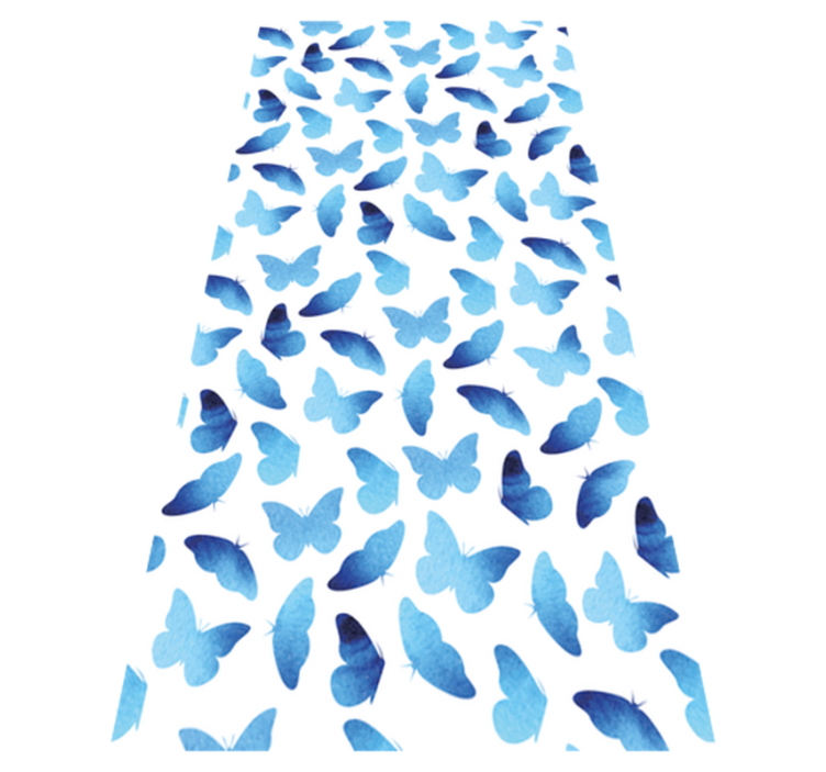 Tapis vinyle animal papillons peints - TenStickers