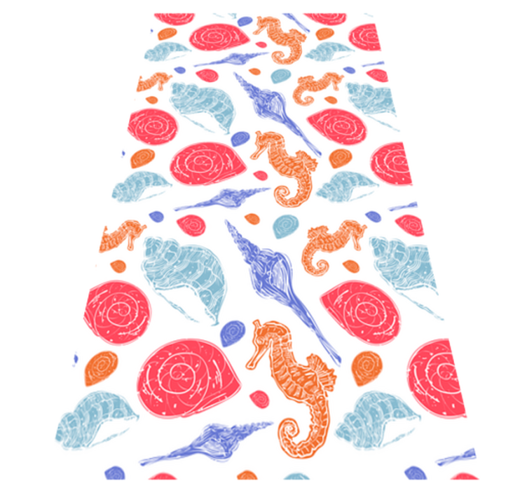 Tapis vinyle animal carreaux sous-marins - TenStickers