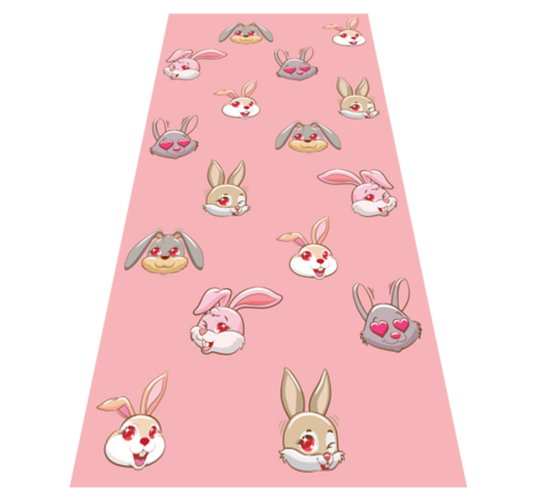 Tapis vinyle animal ensemble clipart lapin - TenStickers