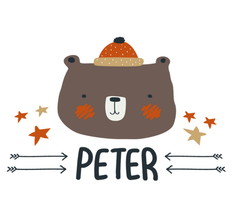 Tapis vinyle animal ours nordique personnalisé - TenStickers