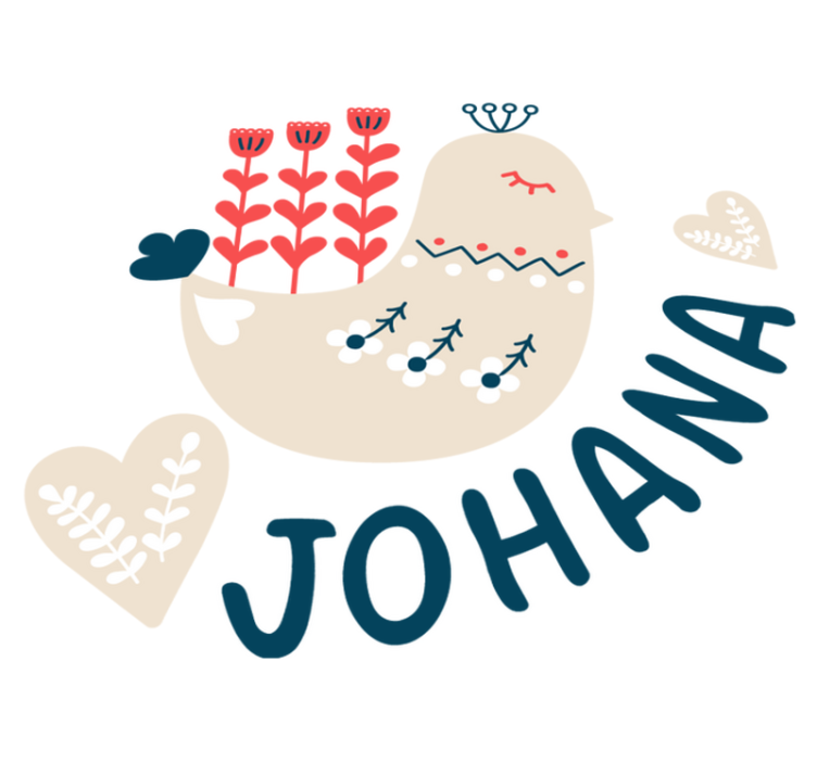 Tapis vinyle animal oiseau nordique personnalisé - TenStickers