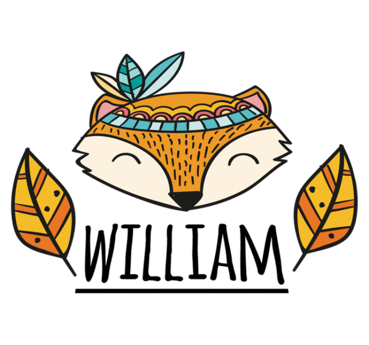 Tapis vinyle animal renard nordique personnalisé - TenStickers