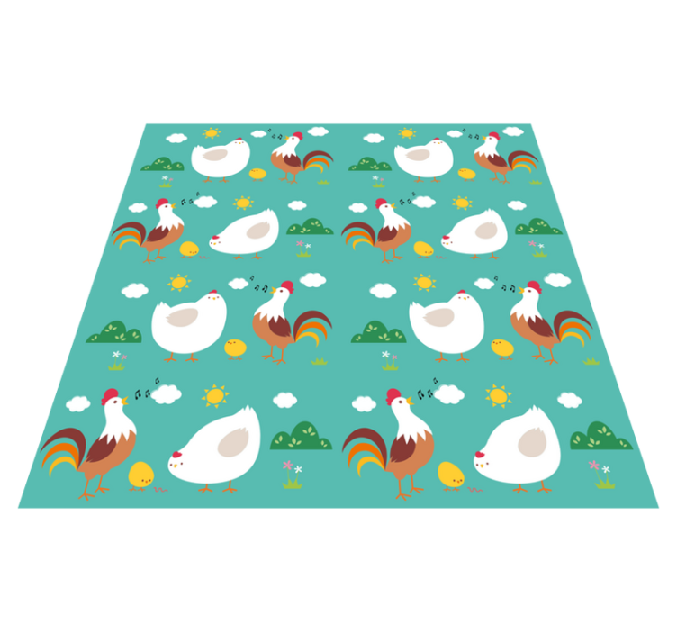 Tapis vinyle animal motif coq chantant - TenStickers