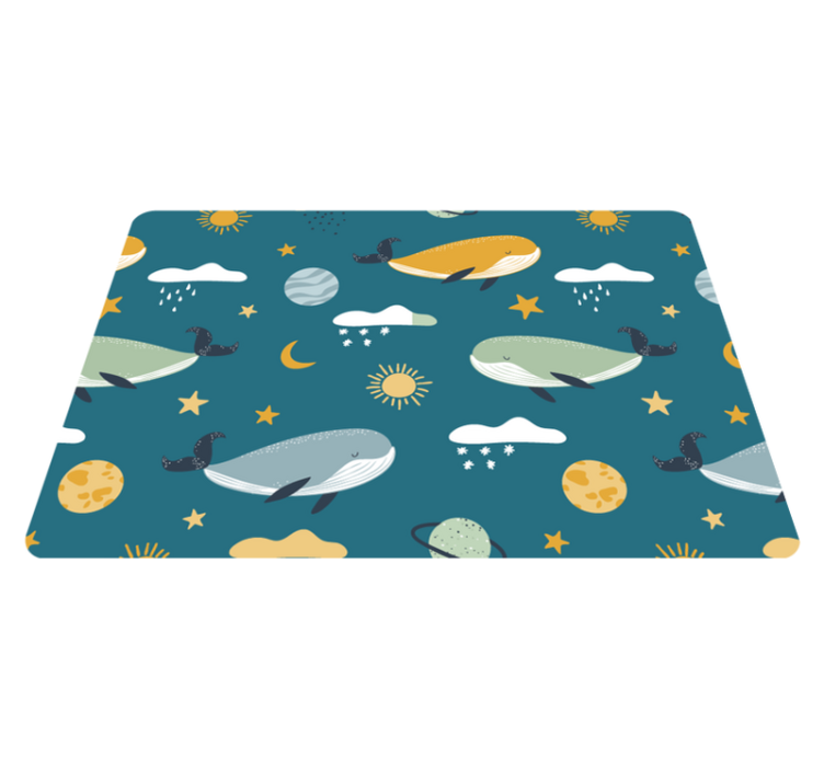 Tapis vinyle animal motif baleine tendance - TenStickers