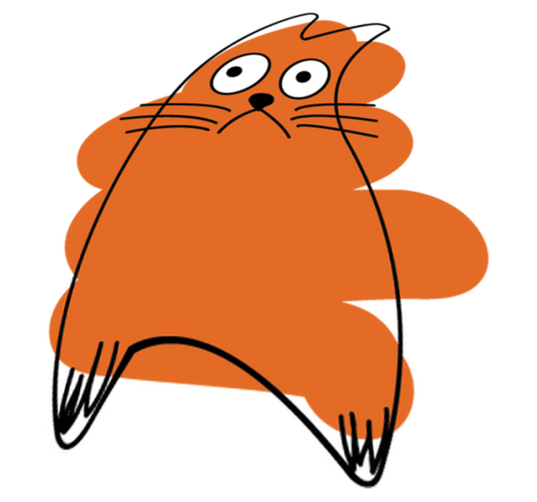 Tapis vinyle animal orange silhouette originale - TenStickers