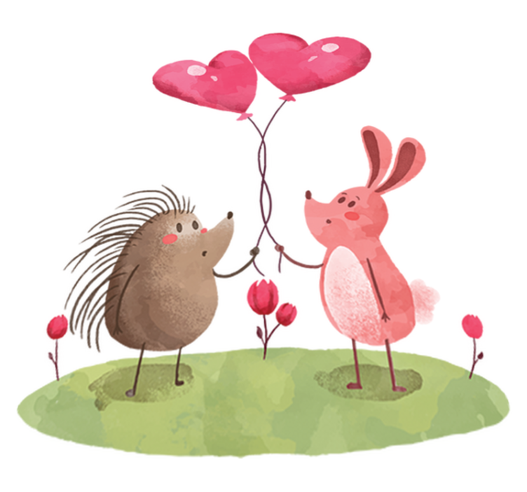 Tapis vinyle animal compagnons adorables - TenStickers