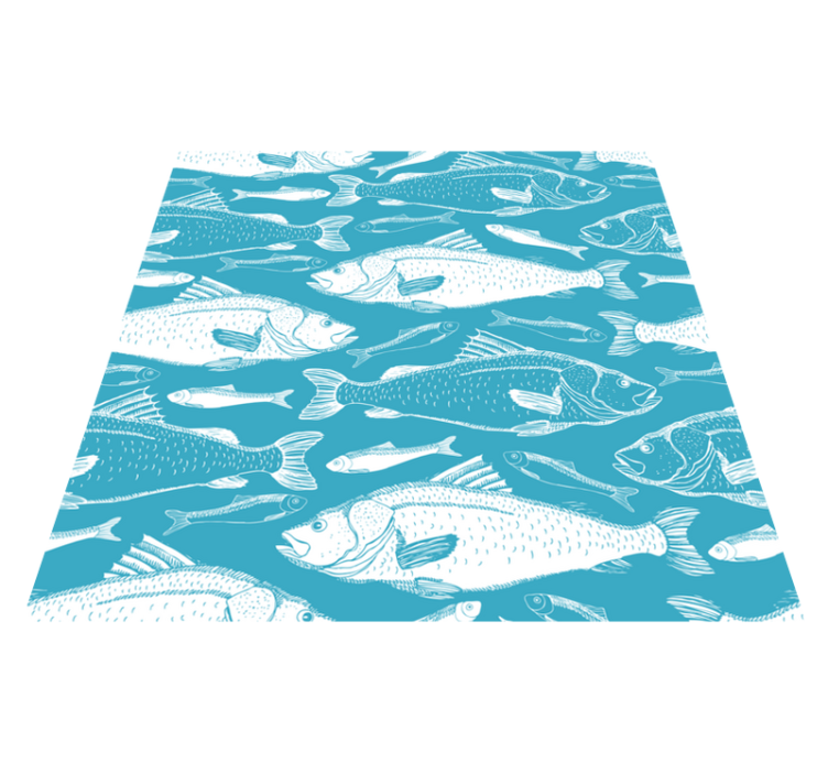 Tapis vinyle animal motif poissons aquatiques - TenStickers