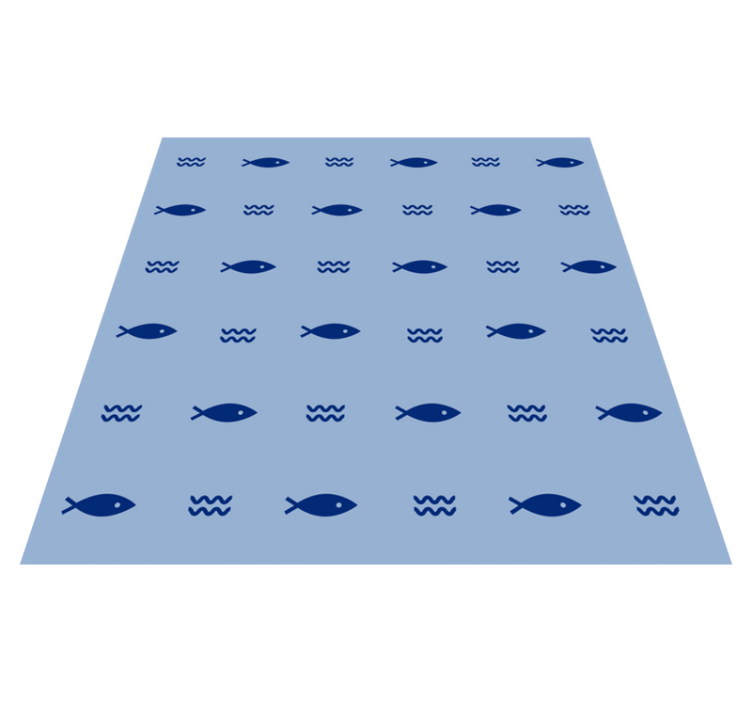 Tapis vinyle animal design de poissons colorés - TenStickers