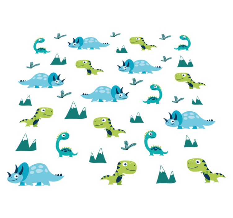 Tapis vinyle animal motifs dinosaures ludiques - TenStickers