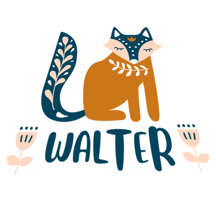 Tapis vinyle animal illustration de renard - TenStickers