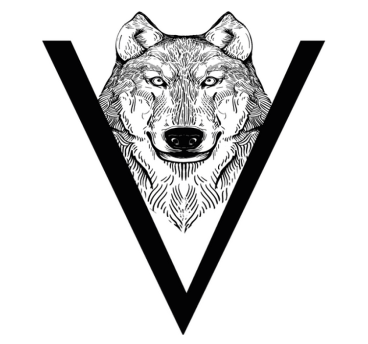 Tapis vinyle animal illustration de loup - TenStickers