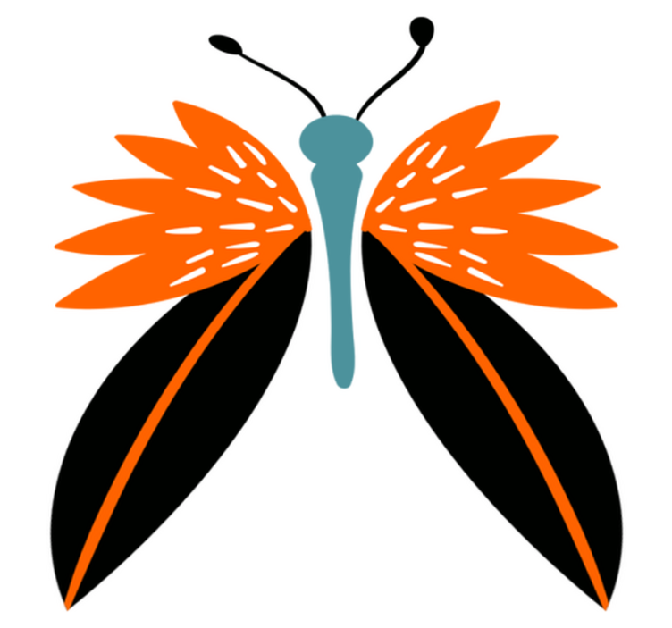 Tapis vinyle animal papillon coloré accent - TenStickers