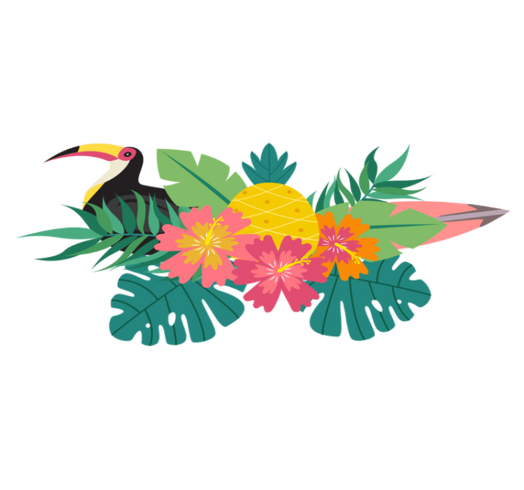 Tapis vinyle animal design oiseau tropical - TenStickers