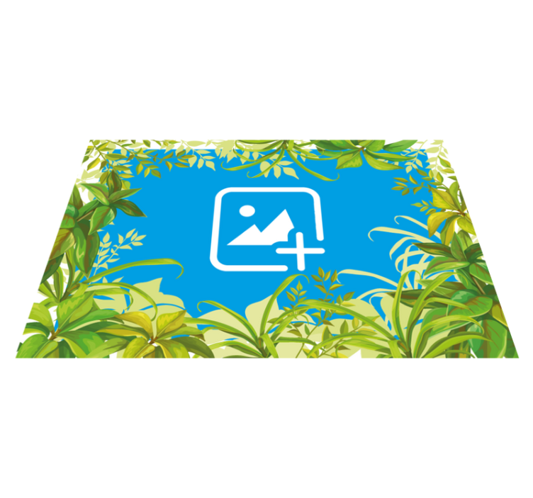 Tapis vinyle animal chat parmi la verdure - TenStickers