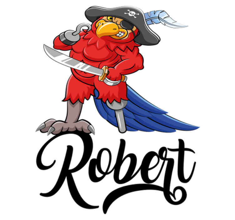 Tapis vinyle animal perroquet pirate - TenStickers