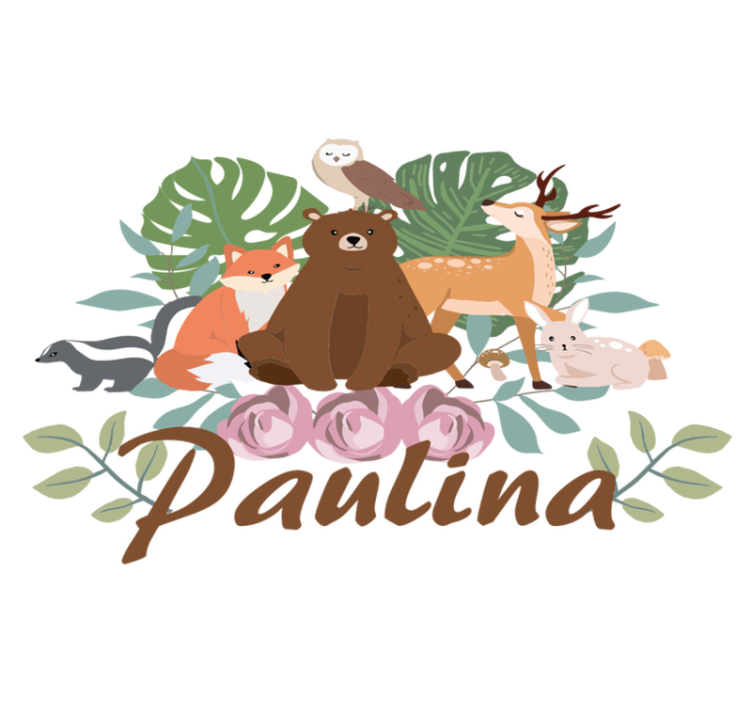 Tapis vinyle animal rassemblement d'animaux de la forêt - TenStickers