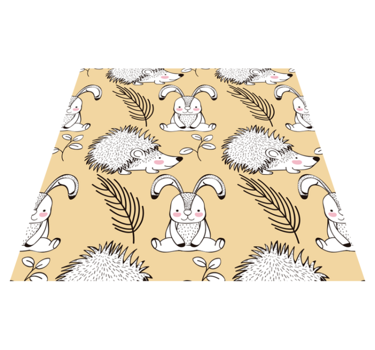Tapis vinyle animal motifs d'animaux mignons - TenStickers