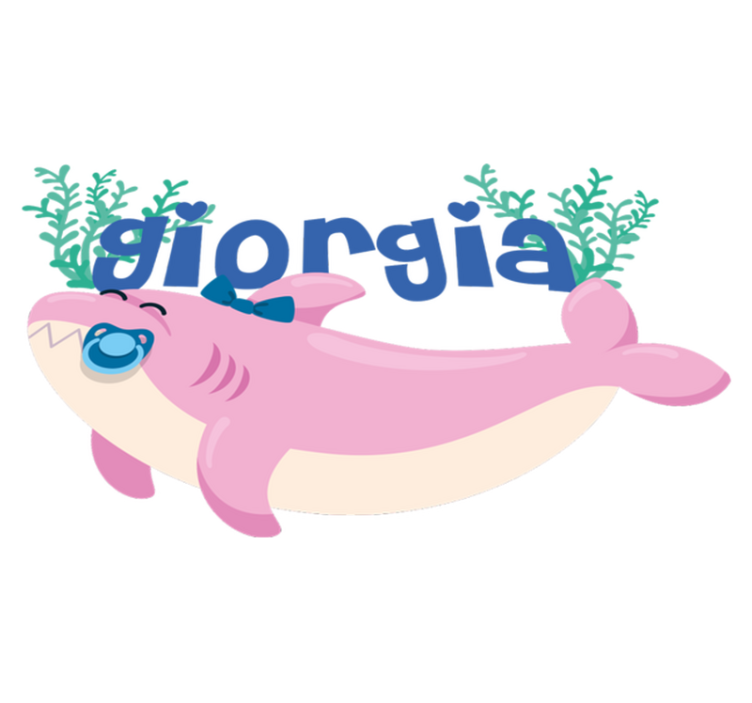 Tapis vinyle animal design requin heureux - TenStickers