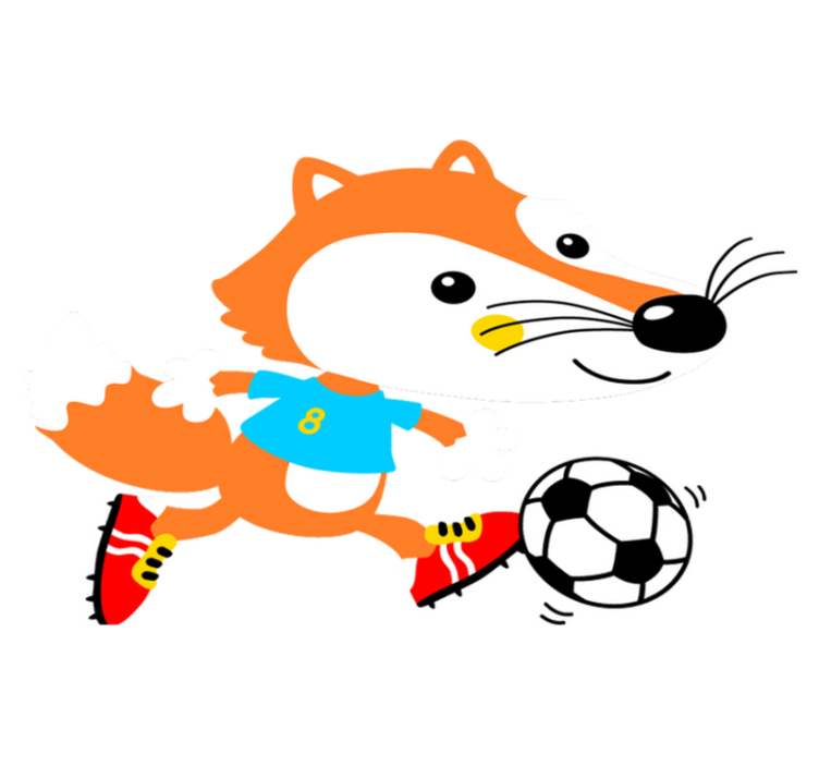 Tapis vinyle animal renard fantaisiste - TenStickers