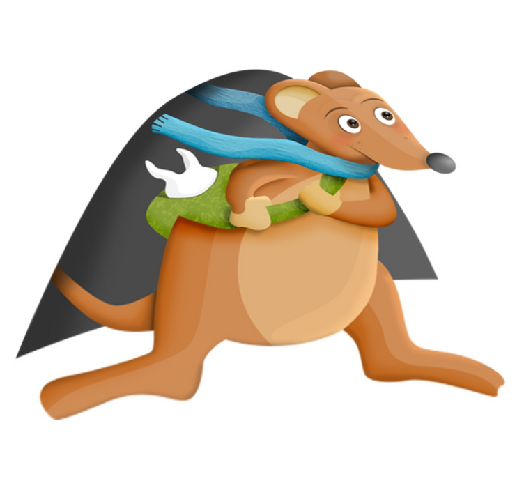 Tapis vinyle animal souris aux dents - TenStickers