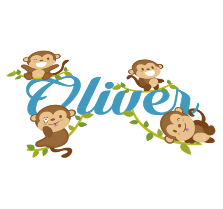 Tapis vinyle animal pour enfants avec singes - TenStickers