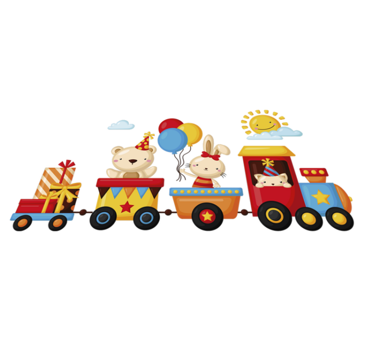 Tapis vinyle animal train d'animaux - TenStickers