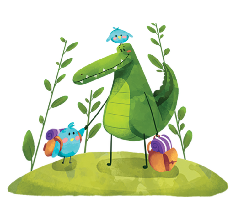 Tapis vinyle animal amis des animaux du lac - TenStickers