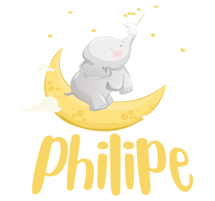 Tapis vinyle animal éléphant et lapin personnalisable - TenStickers