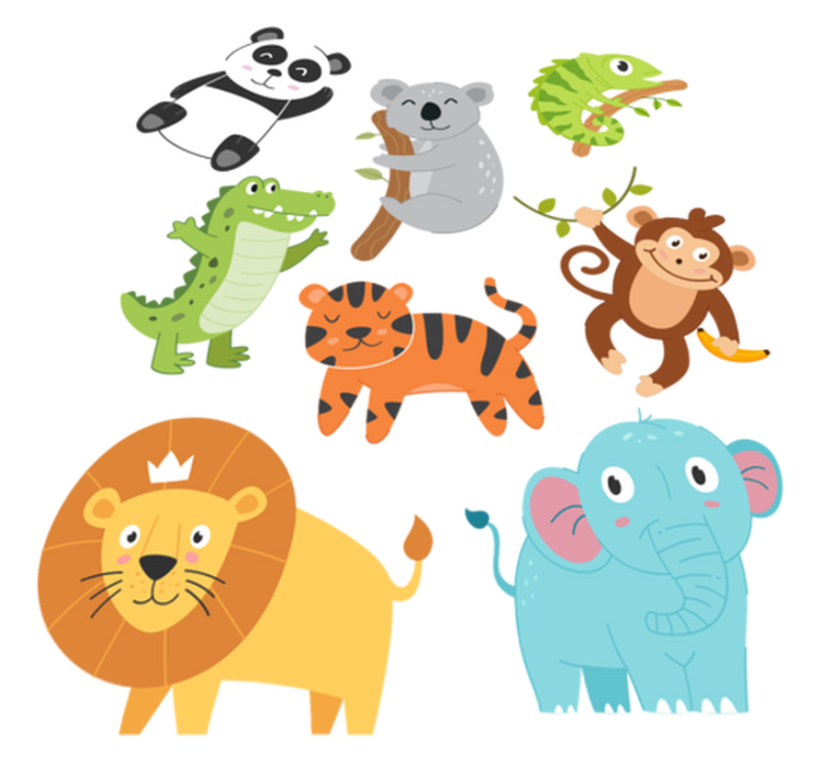 Tapis vinyle animal animaux d'automne dessinés à la main - TenStickers