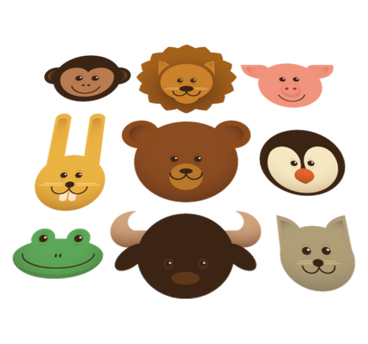 Tapis vinyle animal créatures joyeuses - TenStickers