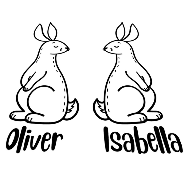 Tapis vinyle animal lapins de pâques personnalisés - TenStickers